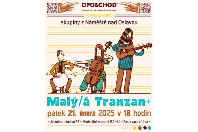 Malý/á Tarzan+ - koncert skupiny z Náměště nad Oslavou