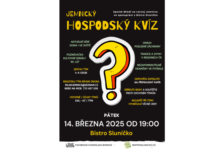 Jemnický hospodský kvíz - Bistro Sluníčko